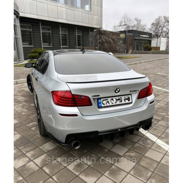Спойлер багажника BMW 5 F10 2012-2018 стиль М5 (ABS пластик) БМВ Ф10 черный глянец