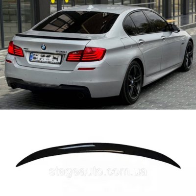 Спойлер багажника BMW 5 F10 2010-2017 стиль М Perfomance (ABS пластик) БМВ Ф10 чорний глянець