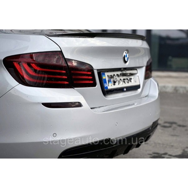 Спойлер багажника BMW 5 F10 2012-2018 стиль М Perfomance (ABS пластик) БМВ Ф10 черный глянец