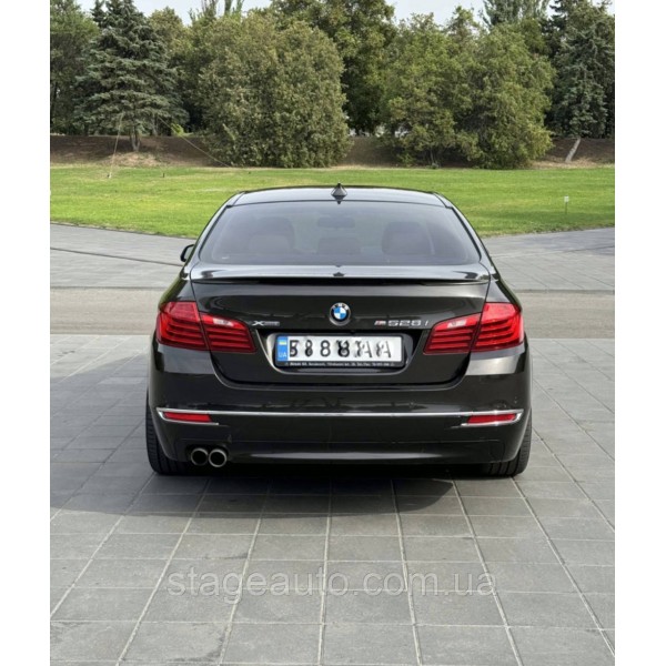 Спойлер багажника BMW 5 F10 2012-2018 стиль М Perfomance (ABS пластик) БМВ Ф10 черный глянец