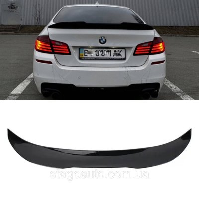 Спойлер багажника BMW 5 F10 2010-2017 стиль PSМ (ABS пластик) БМВ Ф10 чорний глянець