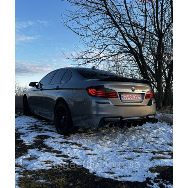 Спойлер багажника BMW 5 F10 2012-2018 стиль PSМ (ABS пластик) БМВ Ф10 черный глянец