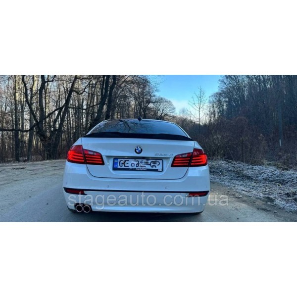 Спойлер багажника BMW 5 F10 2012-2018 стиль PSМ (ABS пластик) БМВ Ф10 черный глянец