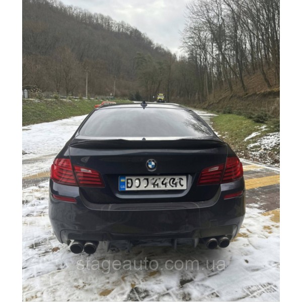 Спойлер багажника BMW 5 F10 2012-2018 стиль PSМ (ABS пластик) БМВ Ф10 черный глянец