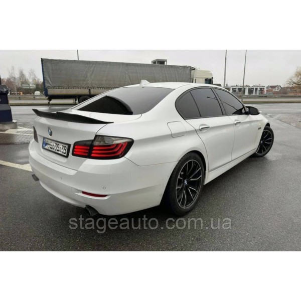 Спойлер багажника BMW 5 F10 2012-2018 стиль PSМ (ABS пластик) БМВ Ф10 черный глянец