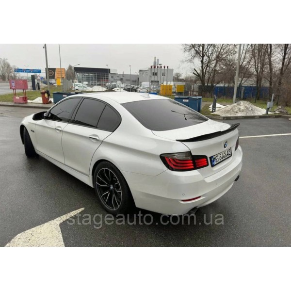 Спойлер багажника BMW 5 F10 2012-2018 стиль PSМ (ABS пластик) БМВ Ф10 черный глянец