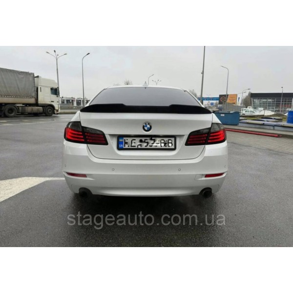 Спойлер багажника BMW 5 F10 2012-2018 стиль PSМ (ABS пластик) БМВ Ф10 черный глянец