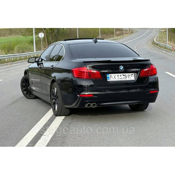 Спойлер багажника BMW 5 F10 2012-2018 стиль М4 (ABS пластик) БМВ Ф10 черный глянец
