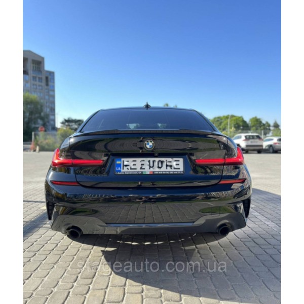 Спойлер багажника BMW 3 G20 2019-2022 стиль М3 (ABS пластик) БМВ Г20 черный глянец