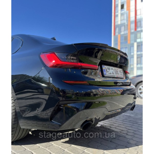 Спойлер багажника BMW 3 G20 2019-2022 стиль М3 (ABS пластик) БМВ Г20 черный глянец