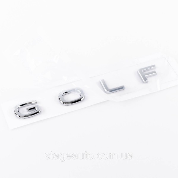 Эмблема наклейка на крышку багажника NEW GOLF Volkswagen ГОЛЬФ 16 x 2 см Хром
