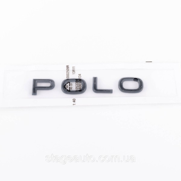 Эмблема наклейка на крышку багажника NEW POLO Volkswagen ПОЛО 16 x 2 см Черный