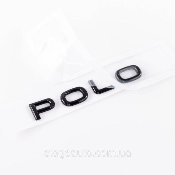 Эмблема наклейка на крышку багажника NEW POLO Volkswagen ПОЛО 16 x 2 см Черный