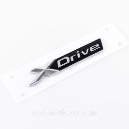 Эмблема (наклейка, шильдик) XDrive Х драйв BMW (БМВ) логотип (9,5 x 1.5 см) хром