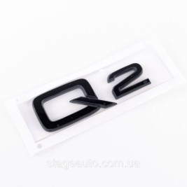 Эмблема наклейка Q2 Audi Ауди Черная на крышку багажника