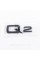 Эмблема наклейка Q2 Audi Ауди Черная на крышку багажника