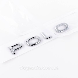 Эмблема наклейка на крышку багажника NEW POLO Volkswagen ПОЛО 16 x 2 см Хром