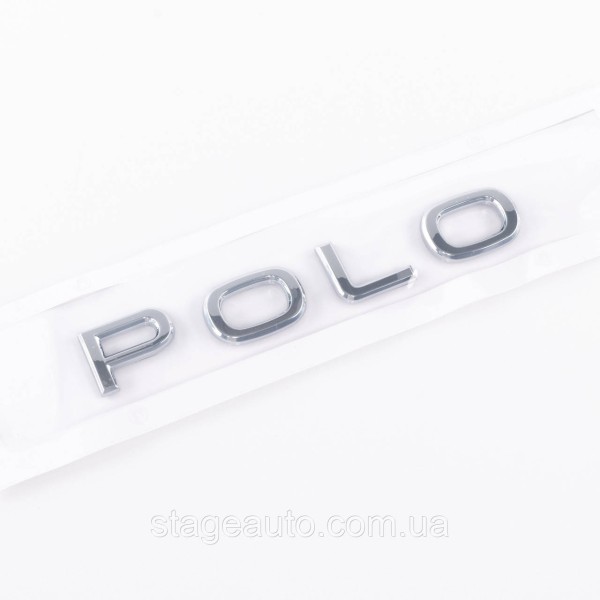 Эмблема наклейка на крышку багажника NEW POLO Volkswagen ПОЛО 16 x 2 см Хром