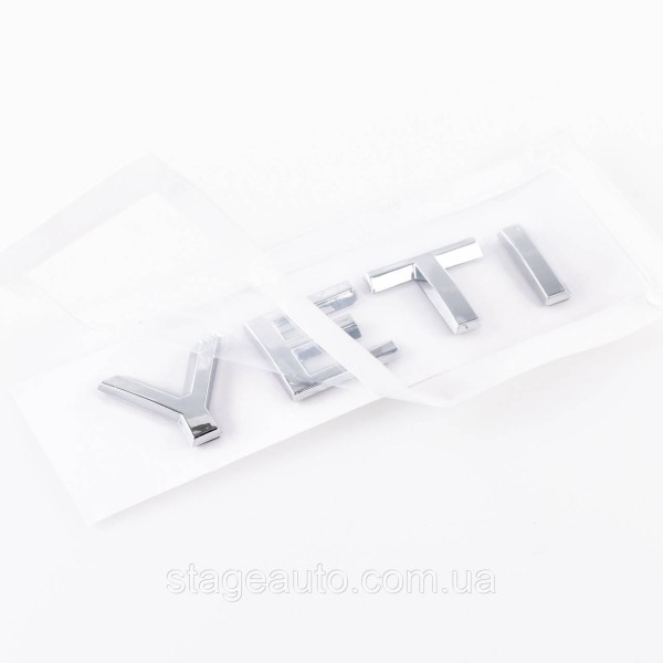 Шильдик эмблема на багажник YETI для SKODA, ЕТИ для Шкода хром