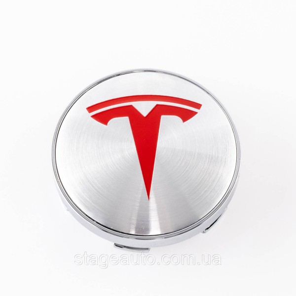 Колпачки заглушки на литые диски TESLA Тесла 60 мм Серебристые