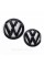 Передняя + задняя эмблема Volkswagen Фольцваген VW TOUAREG 2014 - 2018 Черная