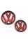 Передняя + задняя эмблема Volkswagen Фольцваген VW TOUAREG 2014 - 2018 Черная