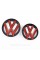 Передняя + задняя эмблема Volkswagen Фольцваген VW TOURAN 2010 - 2015 Черная