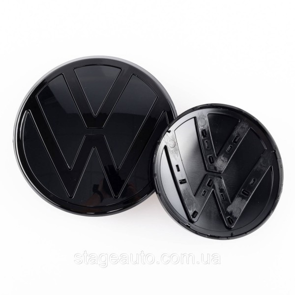 Передняя + задняя эмблема Volkswagen Фольцваген VW GOLF 8 2020 - 2024 Черная