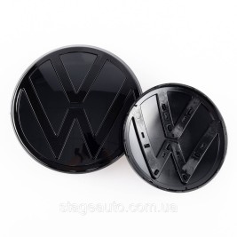 Передняя эмблема Volkswagen Фольцваген VW GOLF 8 2020 - 2024 Черная
