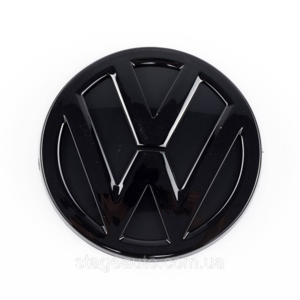 Передняя + задняя эмблема Volkswagen Фольцваген VW POLO 6 2017 - 2021 Черная