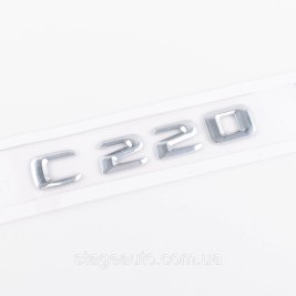Шильдик надпись багажника C220 Mercedes-Benz Мерседес С220 Хром