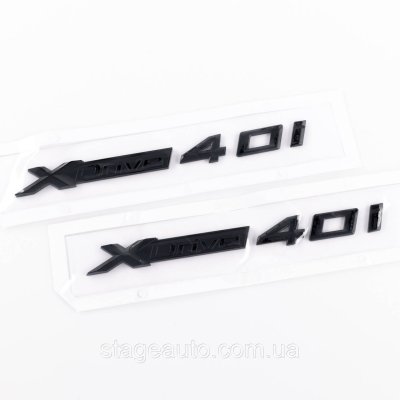 Шильдик Емблема Напис BMW XDrive 40i для БМВ, Хдрайв 40і чорний пара