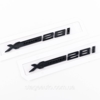 Шильдик Емблема Напис BMW XDrive 28i для БМВ, Хдрайв 28і чорний пара
