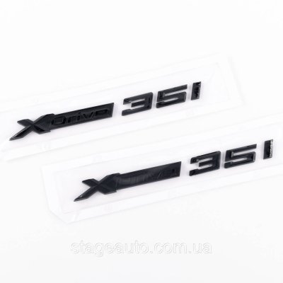 Шильдик Емблема Напис BMW XDrive 35i для БМВ, Хдрайв 35і чорний пара
