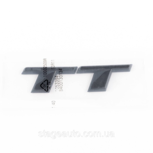 Emblem sticker TT Audi Audi on the trunk - Black , inscription TT black