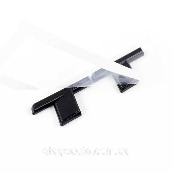 Emblem sticker TT Audi Audi on the trunk - Black , inscription TT black