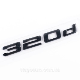 Шильдик надпись багажника BMW БМВ 320d Черный для E46, E90, F30, G20