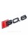Эмблема наклейка SQ7 Audi Ауди на багажник - Хром 142х36 мм надпись SQ7 черная