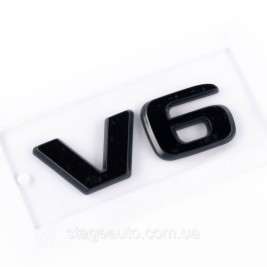 Шильдик надпись багажника V6 Mercedes-Benz Мерседес В6 Черный