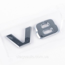 Шильдик надпись багажника V8 Mercedes-Benz Мерседес В8 Хромированый