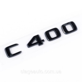 Шильдик надпись багажника C400 Mercedes-Benz Мерседес Ц400 Черный