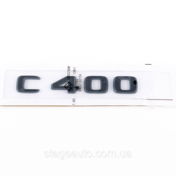 Шильдик надпись багажника C400 Mercedes-Benz Мерседес Ц400 Черный