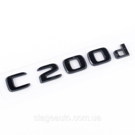 Шильдик надпись багажника C200d Mercedes-Benz Мерседес Ц200д Черный