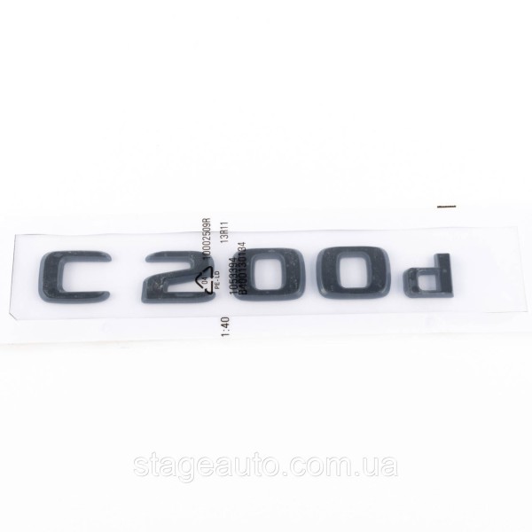 Шильдик надпись багажника C200d Mercedes-Benz Мерседес Ц200д Черный