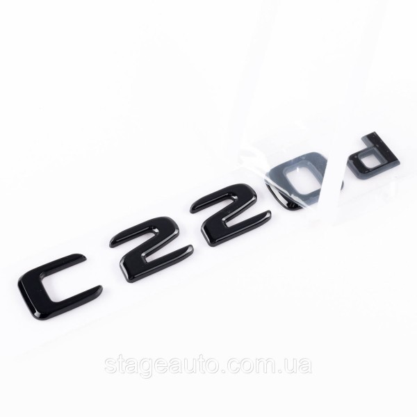 Шильдик надпись багажника C220d Mercedes-Benz Мерседес Ц220д Черный