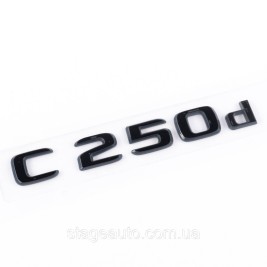 Шильдик надпись багажника C250d Mercedes-Benz Мерседес Ц250д Черный