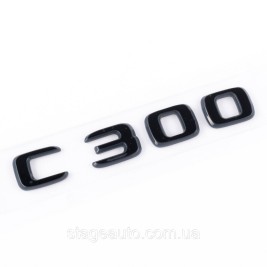 Шильдик надпись багажника C300 Mercedes-Benz Мерседес Ц300 Черный