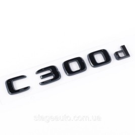 Шильдик надпись багажника C300d Mercedes-Benz Мерседес Ц300д Черный