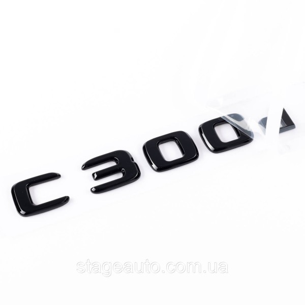 Шильдик надпись багажника C300d Mercedes-Benz Мерседес Ц300д Черный