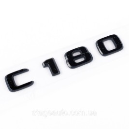 Шильдик надпись багажника C180 Mercedes-Benz Мерседес Ц180 Черный